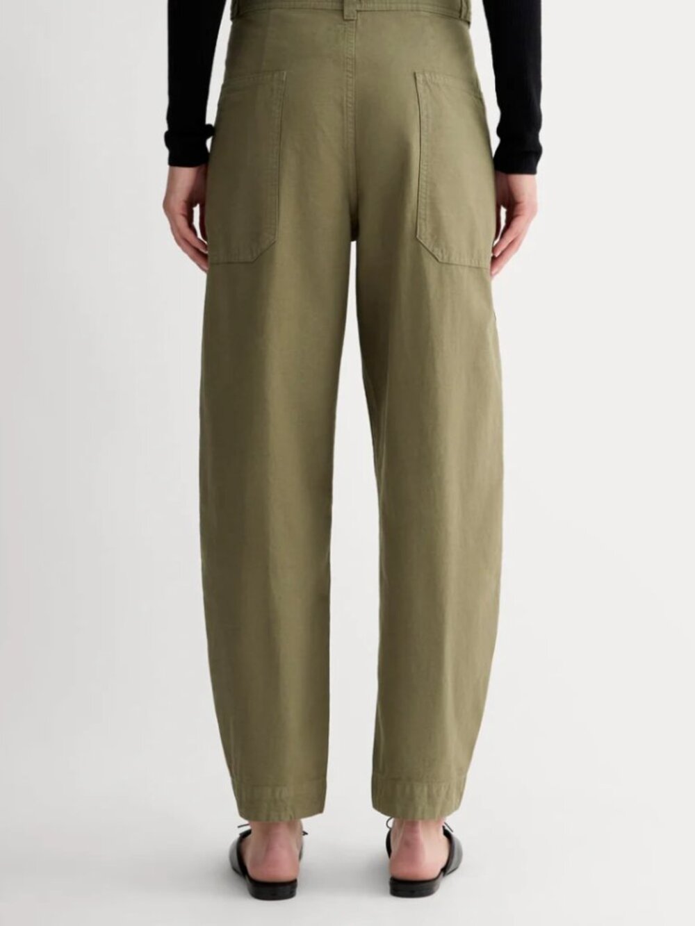 NWT Everlane The Fatigue Barrel Pant, Kalamata, Size 8, 94% Organic and 6% Linen - Picture 5 of 10